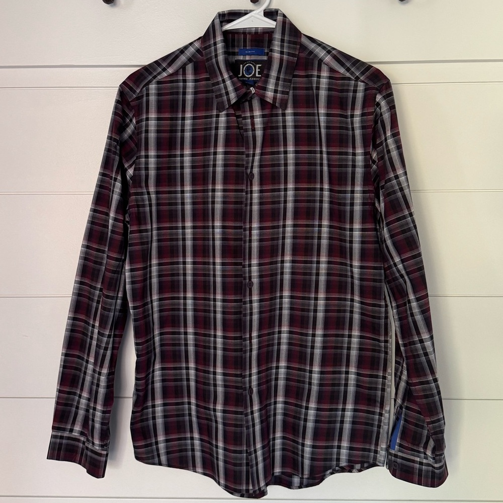 Joseph Abboud Men's Plaid Shirt - Red and Black, Men’s M